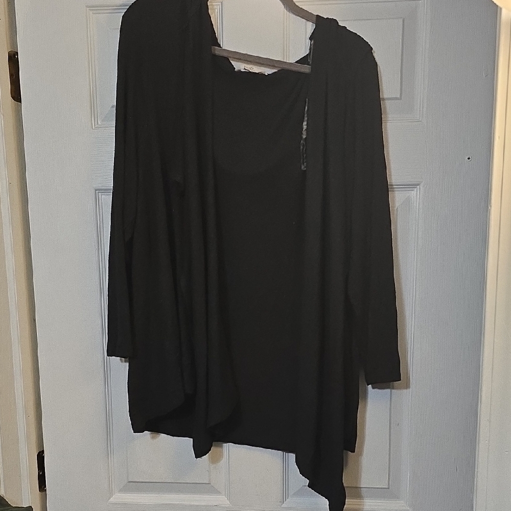 Terra & Sky Black Women's Cardigan